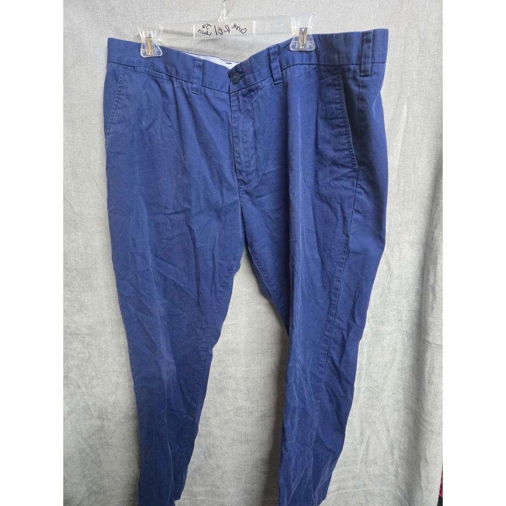 Tommy Hilfiger Mens Custom Fit Chino Pants Royal Blue 40x30 Cotton Twill